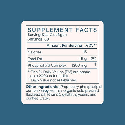 BodyBio PC - Phosphatidylcholine for Mental Clarity, Healthy Aging, Cellular Repair, and Gentle Daily Detoxification - 100 Softgels