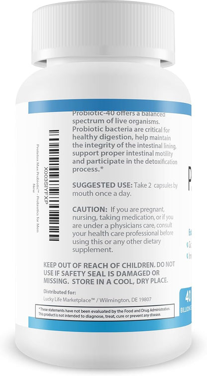 Protetox Max Probiotic - Premium Probiotic Formula - Help Reduce Gut Bloat & Support Digestive Health - Natural Immune Support - Best Probiotics for Men & Women, Pack of 1