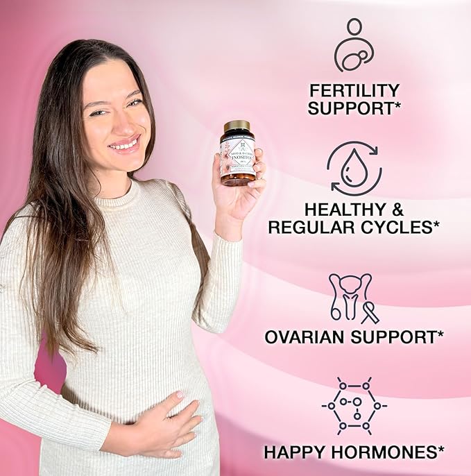 Myo-inositol & D-chiro Inositol Supplement for Women - Ideal 40:1 Ratio Complex for Fertility, Hormonal Balance, Menstrual Cycle & Ovarian Health Support with CoQ10, Choline & Selenium - 120 Capsules