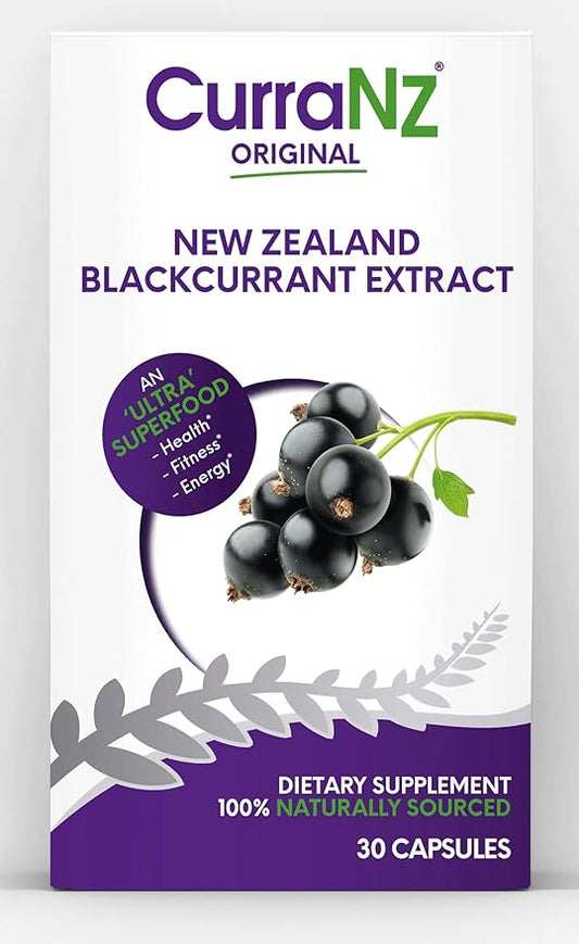 New Zealand Blackcurrant Extract Sports Nutrition Capsules | Muscle Recovery | Endurance Performance | Pre or Post Workout Supplement | Vegan & Caffeine Free (30 Capsules)