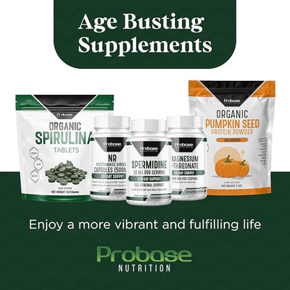 Organic Spirulina Tablets, Premium Spirulina Supplement, Rich in Prebiotics, Protein & Antioxidants | 3000 mg Per Serving, 720 Tablets