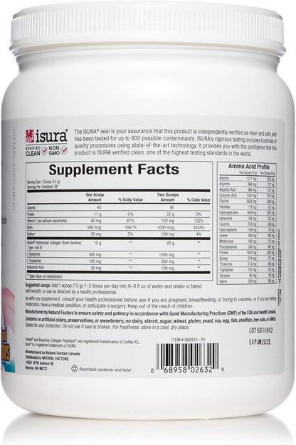Natural Factors Unflavoured Total Body Collagen Powder, 500 GR