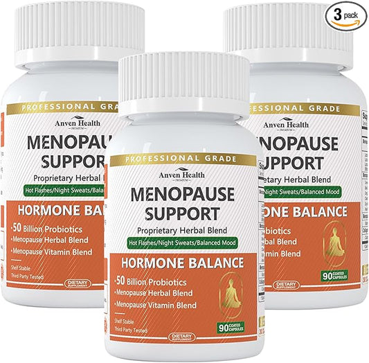 Menopause Supplements for Women - Probiotics for Menopause Relief, Hot Flashes, Night Sweats, Bloating & Gut Health with Herbs, Collagen, Vitamins, Gluten Free & Non-GMO | 270 Veggie Caps