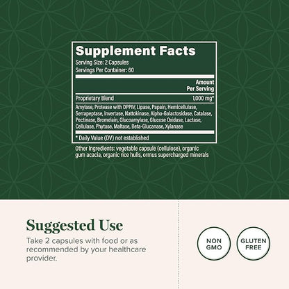 Global Healing - Ultimate Enzymes - Systemic & Digestive Enzymes Supplement for Healthy Digestion, Immune System Boost & Natural Gut Health, Digestive Enzyme for Women & Men, Lipase