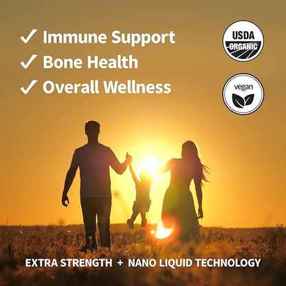 Sprout Living Organic Vitamin D3 5000 IU (Lichen) Spray for Immune Support & Bone Health | Trace Minerals with Real Lemon & Citrus Extract, Sugar Free (2 FL OZ, 60 Servings)