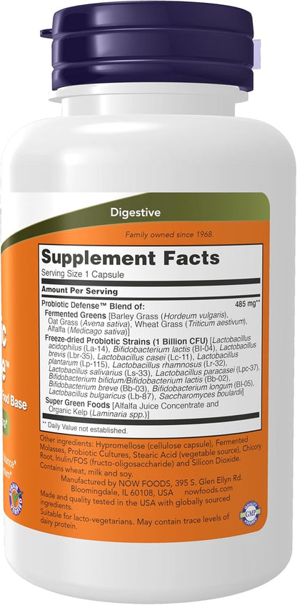 NOW Foods Supplements, Probiotic Defense, Probiotic Blend in a Whole Food Base with 1 Billion Organisms, 90 Veg Capsules