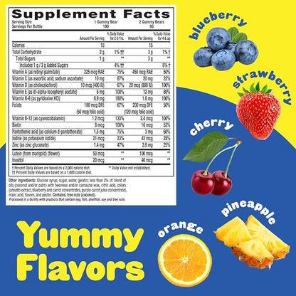 L'il Critters Gummy Vites Daily Kids Multivitamins Assorted Fruit Flavors for Ages 2+ Toddlers & Kids, Gummy Vitamin with Vitamin C and D, 95-190 Day Supply, 190 Gummies