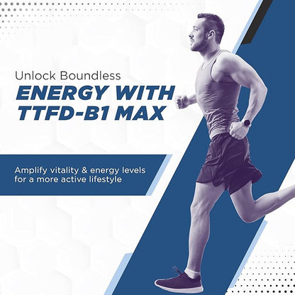 TTFD Thiamine B1 Supplement 60Capsules Made in USA- Thiamine TTFD Vitamin B1 MAX, High-Potency Supplement for Energy & Focus, Supports Healthy Nerve Function & Overall Wellness by MaxLife Naturals