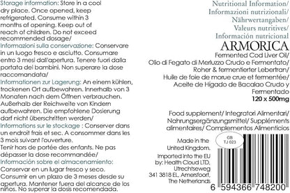 Fermented Cod Liver Oil - Cold Processed, Lacto-Fermented & Raw Cod Liver Oil - Made Exclusively with Atlantic Cod (Unflavoured, 60 Capsules)