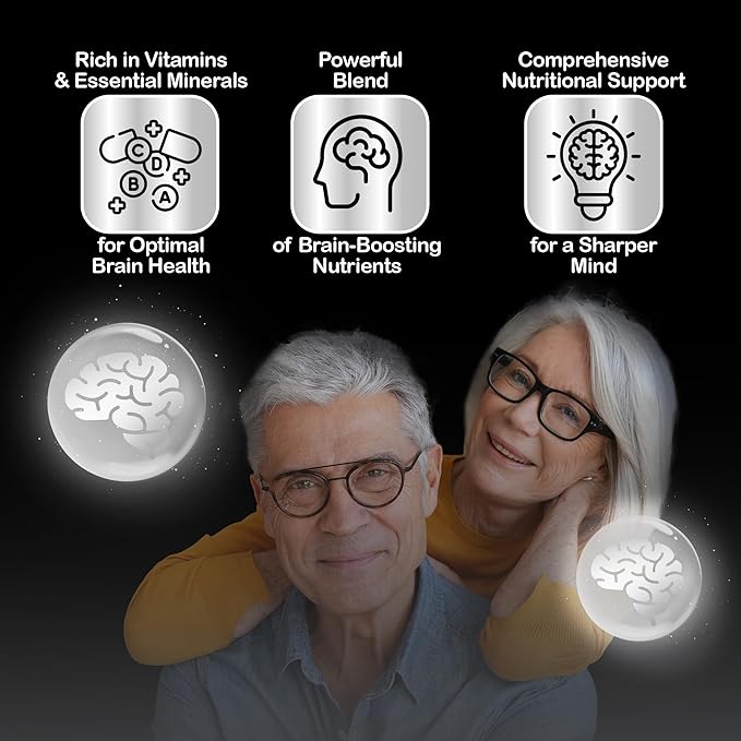 Vigor Brain Premium Nootropic Supplement – Concentration, Brain & Memory Support – Formulated with 40 Unique Nootropic Ingredients: DMAE, Choline, Phosphatidylserine, Bacopa Monnier & Huperzine A (1)
