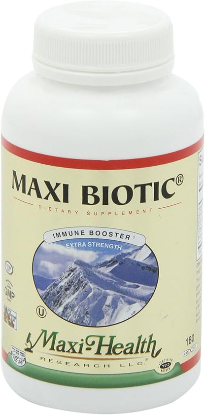 Maxi Health - Maxi Biotic Aged Garlic Extract Capsules (180 Count) | Kyolic Garlic Supplement with Spirulina, Echinacea, Oregano and Enzymax - Natural Antioxidant - Wellness Support