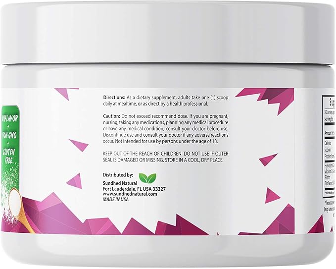 Max Collagen Plus C (30 Day Supply) - All Natural Collagen Powder with Biotin & Bioperine to Boost Anti Aging Hydration & Skin Firmness - 500mg Vitamin C - Strengthen Bones & Nails