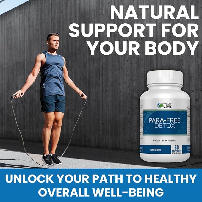 Well of Life para-Free Detox: Immune Support & Natural Detox Blend with Zinc, Black Walnut, Wormwood, Goldenseal, Cranberry & Garlic. Synergistic Formula for Overall Wellness: 60 V Capsules