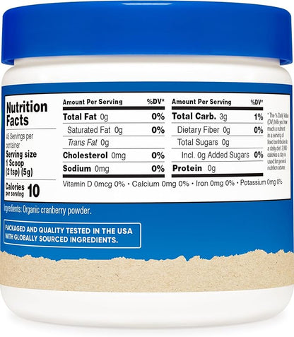 Nutricost Organic Cranberry Powder, 8 oz, 5G per Serving - Non-GMO, Gluten-Free