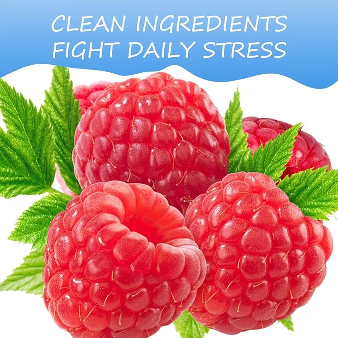 Calm Powdered Drink Mix, Cortisol Drink Mix Adaptogenic, Raspberry Lemonade Drink, L-Theanine, Ashwagandha, Magnesium Glycinate