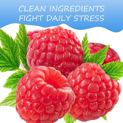 Calm Powdered Drink Mix, Cortisol Drink Mix Adaptogenic, Raspberry Lemonade Drink, L-Theanine, Ashwagandha, Magnesium Glycinate