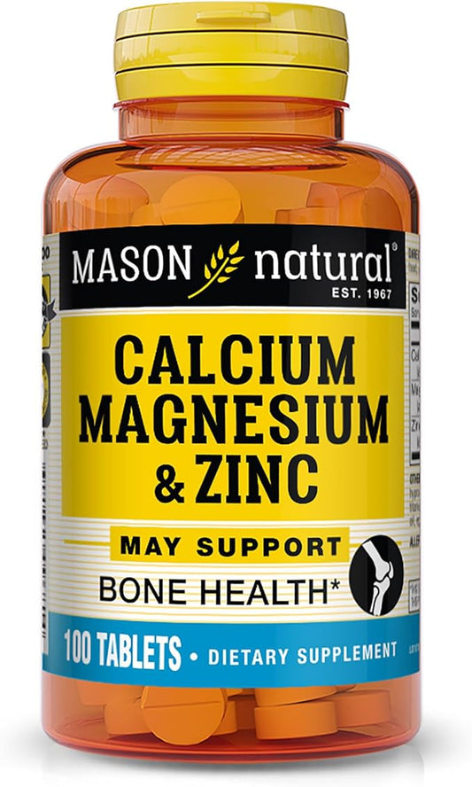 MASON Vitamins Calcium Magnesium & Zinc Tablets, 100 Count