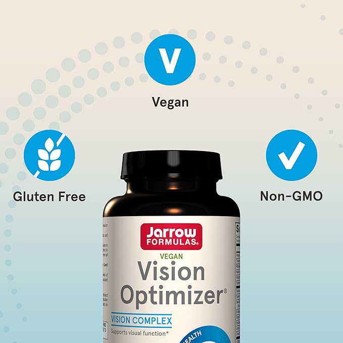 Jarrow Formulas® Vision Optimizer, Dietary Supplement, Vision Complex, Supports Visual Function, 90 Capsules, Up to a 30 Day Supply