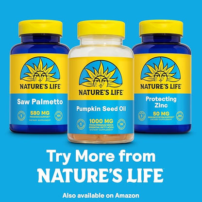 Nature's Life Pumpkin Seed Oil Supplement - Source of Omega 3 6 Essential Fatty Acids and Antioxidants - Cold Pressed from Organic Pumpkin Seeds - Vegan, 60-Day Guarantee, 90 Servings, 90 Softgels