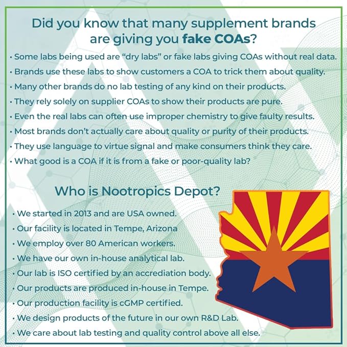Nootropics Depot NADH + Chlorella vulgaris (Broken Cell) 400mg Capsules | Nicotinamide Adenine Dinucleotide 20mg | Chlorophyll 10mg | Energy, Alertness, Mental Clarity & Healthy Aging, 30 Count