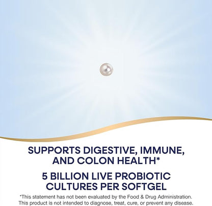 Nature's Way Elite Extra Strength Probiotic Pearls for Men and Women, Supports Digestive, Immune, Colon Health*, 5 Billion Live Cultures, No Refrigeration Required, 30 Softgels