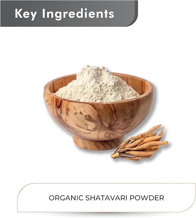 Just Jaivik 100% Organic Shatavari Powder, USDA Organic, 1/2 Pound / 227g, Asparagus Racemosus, Rejuvenative for Vata and Pitta That Promotes Vitality and Strength