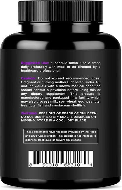 Magnesium Citrate & Oxide 500mg Complex Supplement - High Absorption Maximum Strength - Helps Support Bone Density and Strength, Muscles, Energy and Sleep - 120 Vegan Capsules