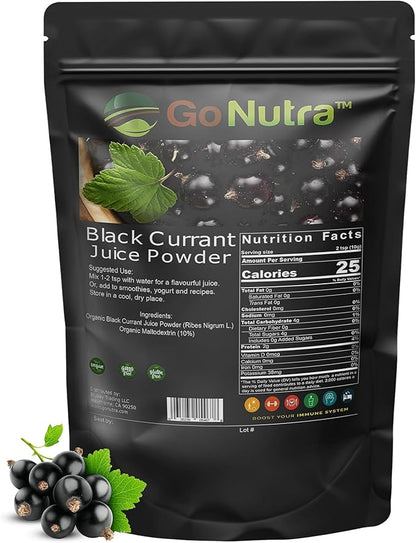 Go Nutra Black Currant Powder Ribes Nigrum 1lb Antioxident Anthocyanin Blackcurrant Berry
