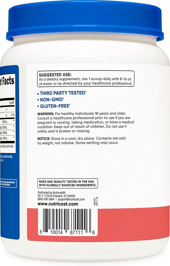 Nutricost BCAA Powder 2:1:1 (Watermelon, 120 Servings) - Gluten Free, Non-GMO, Vegetarian