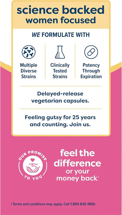 Renew Life Women's Wellness Vaginal and Urinary Probiotic and Cranberry Supplement, Probiotic Supplement for pH Balance for Women, Digestive Health, Dairy, Soy and Gluten-Free, 3.5 Billion CFU 60 Ct