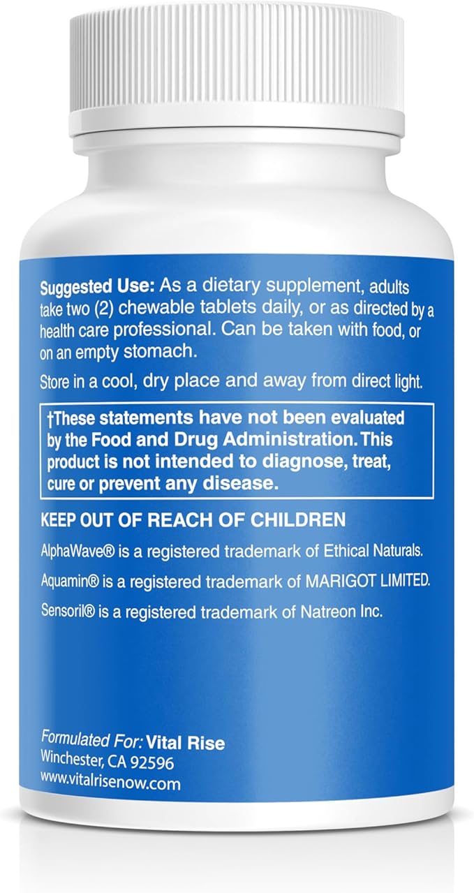 Magnesium & Ashwagandha Chewable Tablets for Adults – High Absorption Magnesium Stress Support Supplement – Gluten-Free, Vegan, Non-GMO, Grape-Flavored (60 Count)