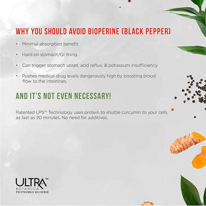 Organic USDA Certified - LPS™ Turmeric Curcumin - The Curcumin You Can Feel!™ US Patented Technology - 70% of People Feel a Significant Difference in A Week, 50% in 24 Hours! (60 Count)