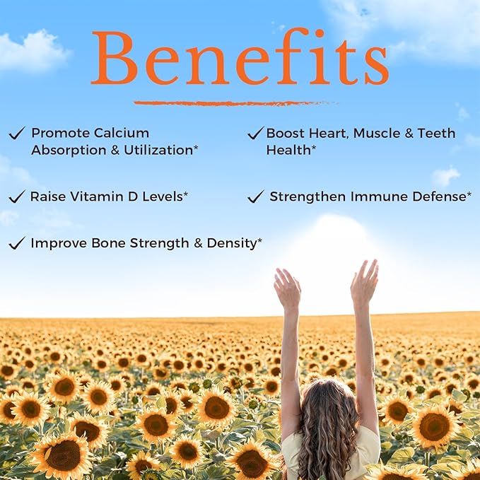 Vitalitown Vitamin D3 K2 Supplement, Vitamin D3 10000 IU Vitamin K2 (MK7) 200 mcg, 90 Softgels, Non-GMO, No Gluten & Soy, for Bone, Teeth, Immune, Heart & Muscle Health
