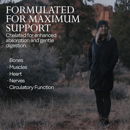 Solaray Magnesium Amino Acid Chelate, Healthy Bone Strength, Muscle, Nerve & Cardiovascular Support, 100 VegCaps