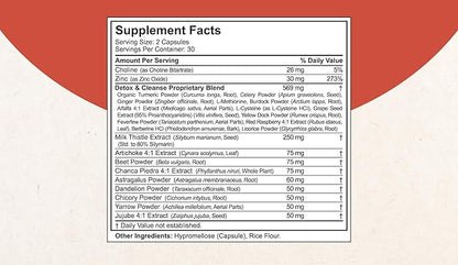 NuBest Liver Cleanse Detox & Repair - Liver Supplement by LIVERTOX with Milk Thistle, Choline, Beet, Turmeric, Artichoke & Dandelion - Liver Supplement Supports Healthy Liver - Pack 2