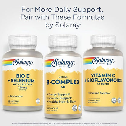 Bio Vitamin E 400 IU (268 mg) with Selenium 100 mcg and Lecithin - Thyroid Support, Antioxidant and Immune Support Supplement, High Absorption, Lab Verified, 60-Day Guarantee, 30 Servings, 60 Softgels