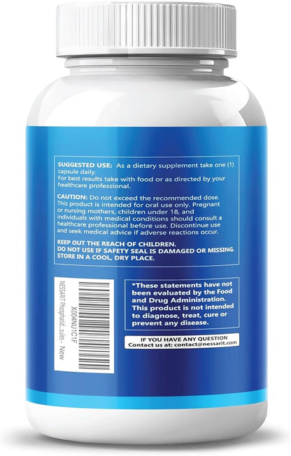 Phosphatidylserine, Bacopa, Alpha-GPC, Lion’s Mane & Ginkgo – Support Cognitive Function & Focus – 150 Capsules – Made in USA