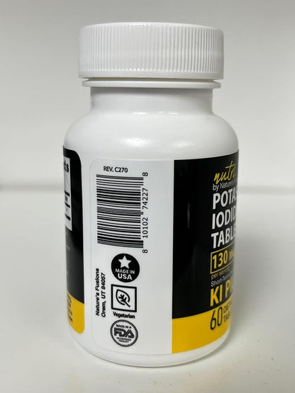 Nature's Fusions Potassium IodideTablets 130 mg - (60 Tablets)
