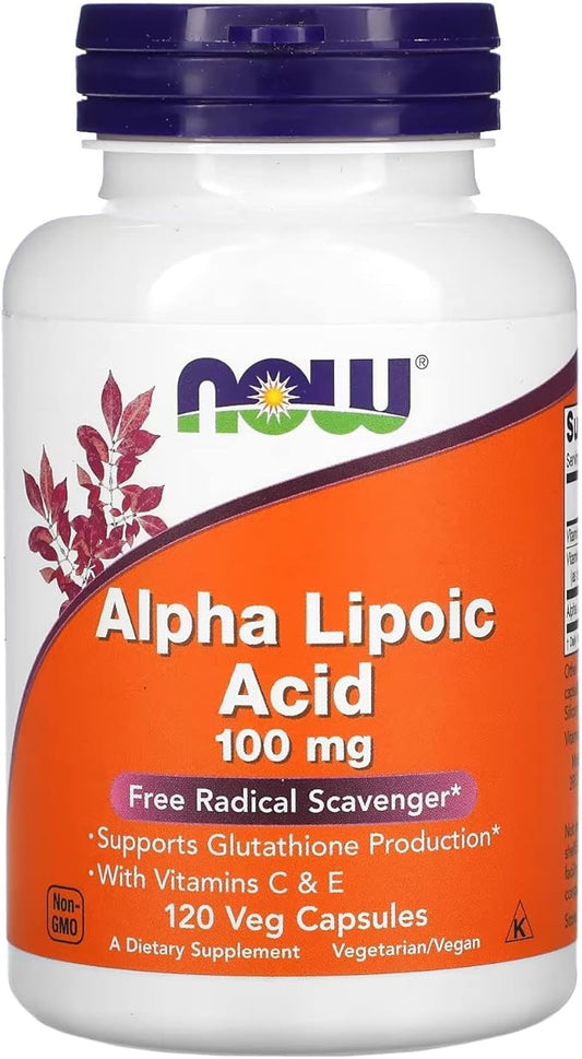 Now Foods Alpha Lipoic Acid 100mg 120 Vcaps