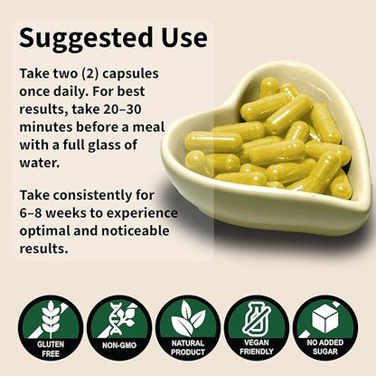 Berberine HCL+ Complex 1600mg - 60 Capsules - Supports Cardiovascular, Liver & Gut Health with Ceylon Cinnamon, Milk Thistle & Gut Blend - Third-Party Tested, Vegan, Non-GMO, Gluten-Free