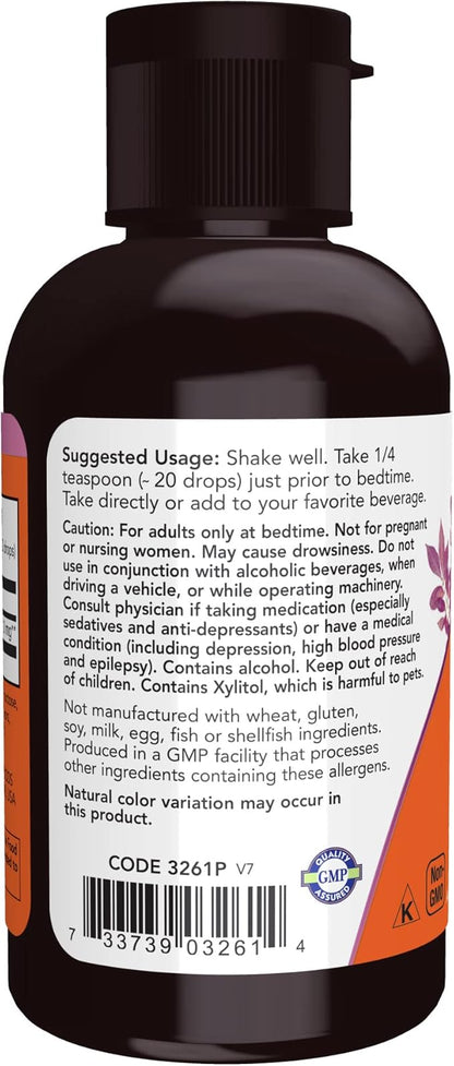 NOW Supplements, Liquid Melatonin, 3 mg Per Serving, Fast Absorbtion and Great Taste, 2-Ounces (Pack of 4)