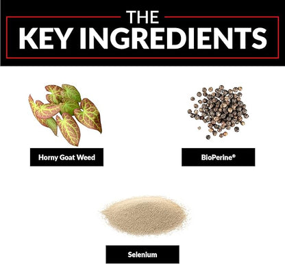 FORCE FACTOR Horny Goat Weed Max, Horny Goat Weed for Men and Women to Maximize Performance and Drive, Triple-Extract HGW Horny Goat Weed Herbal Supplement, 1500mg, 90 Capsules