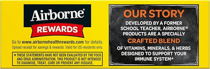 Airborne Vitamin C 1000mg (per Serving) - Zesty Effervescent Tablets, Gluten-Free Immune Support Supplement, Echinacea & Ginger, Orange, Citrus, 30 Count (Pack of 3)