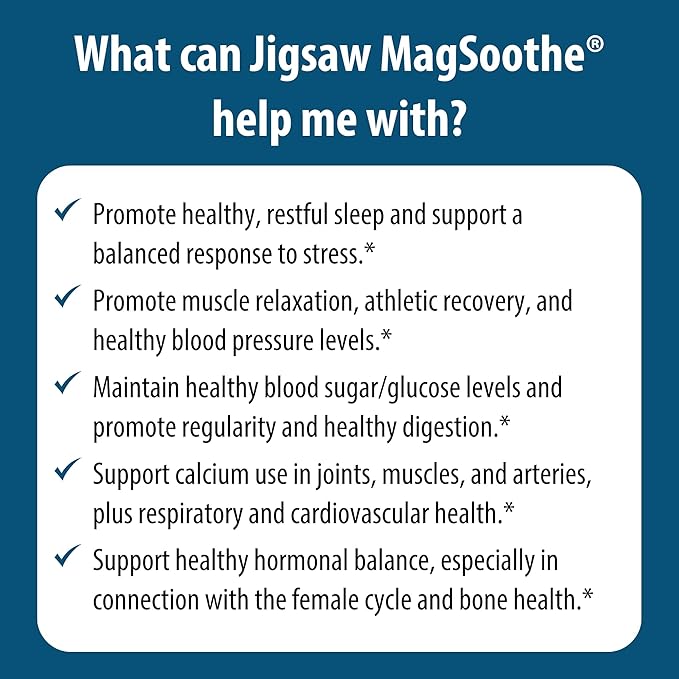 Jigsaw Health MagSoothe | Fast-Acting, Calming Magnesium Glycinate Powder Supplement | Raspberry Lemonade Flavor | 60 Servings (Packets)