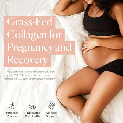 Prenatal Collagen Peptides - Grass-Fed Collagen Protein, with Glycine & Amino Acids for Pregnancy & Postpartum - Help Digestion, Immune Health, Pelvic Floor, & Postpartum Recovery (16 oz.)