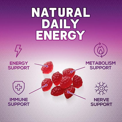 B-12 Vitamin Energy Gummies - 4500mcg Extra Strength B12 Gummy Chewables for Energy Metabolism & Immune Support - Dietary Supplement for Women, Men, & Kids - Non-GMO, Vegan, Berry Flavor - 120 Count