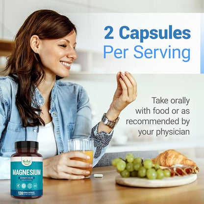 Nested Naturals Magnesium Glycinate Chelate - 200mg Chelated Magnesium Supplement for Muscle Cramps, Relaxation, & Sleep Support - 100% Albion TRACCS Buffered Magnesium Glycinate - 120 Vegan Capsules