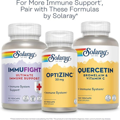 SOLARAY Reacta-C with 500mg Vitamin C, 200mg Sambucus Black Elderberry Extract, Immune System Defense Vitamins, Patented 24 Hour Immunity Booster Support Supplement, Vegan, 120 Capsules, 120 Servings