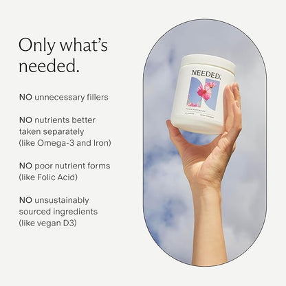 Needed. Multivitamin for Women with 23 Vitamins, Minerals and Antioxidants - Daily Womens Multivitamin - Vitamin B12, B6, D3, Choline, Calcium, Biotin, Magnesium, Folate and More, Citrus Scent Insert