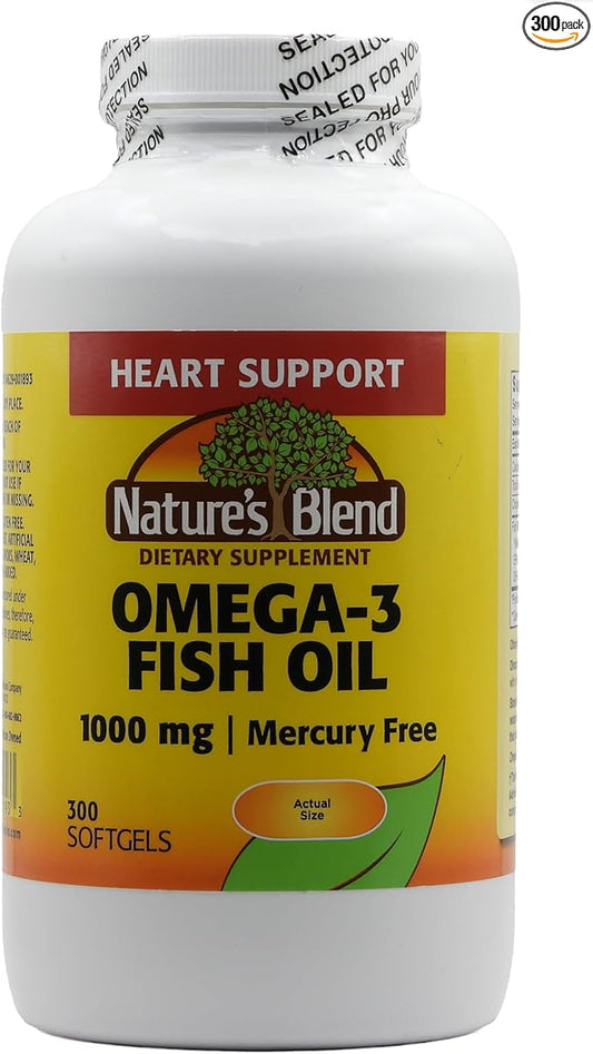 Nature's Blend Omega-3 Fish Oil, 1000 mg 300 Softgels